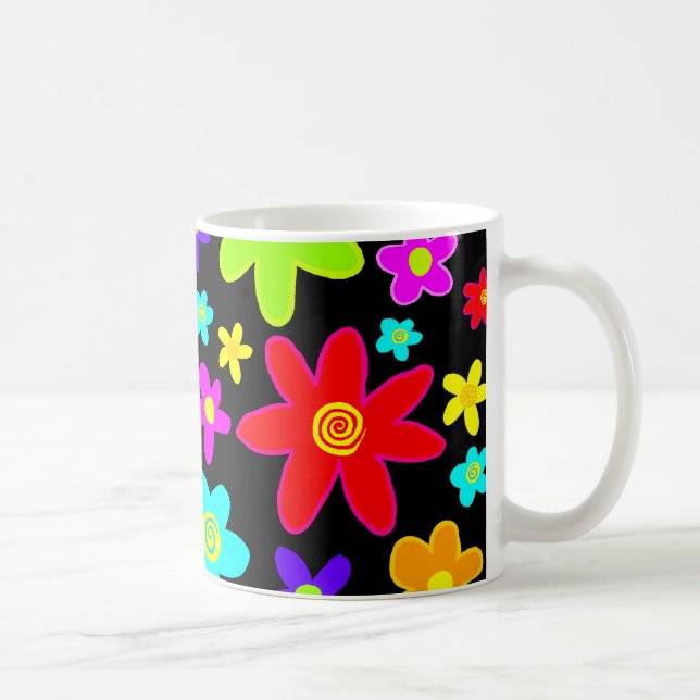 Färgblommor Kaffemugg (Höger)