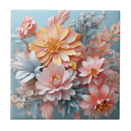 Färgblommor Kakelplatta