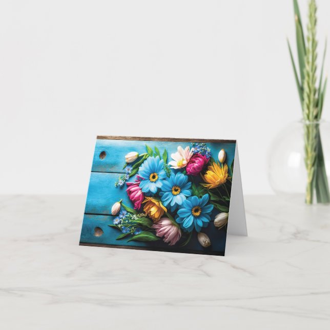 Färgblommor Kort (Framsida)