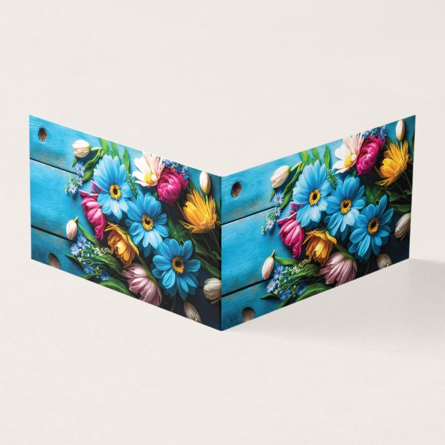 Färgblommor Kort (Utsida)