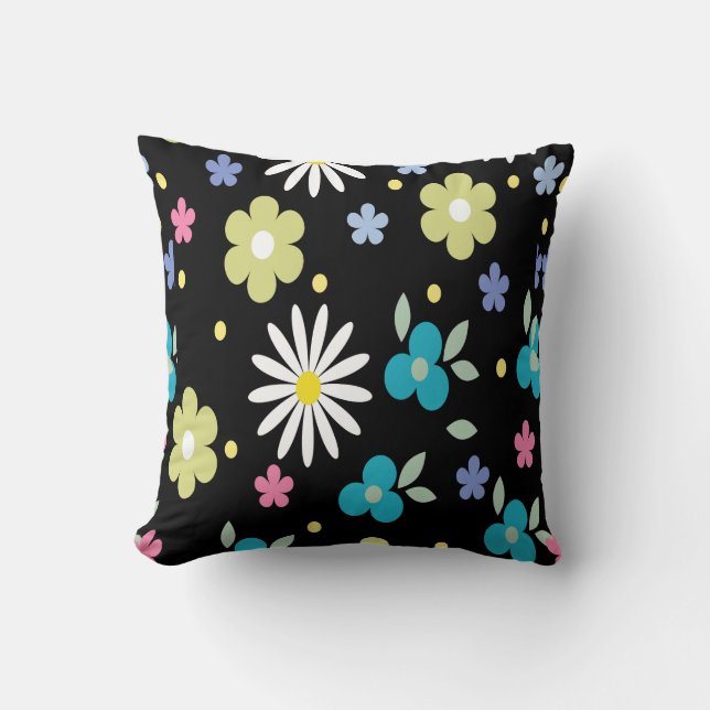 Färgblommor Kudde (Framsida)