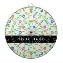 Färgblommor, Ljust grönt bakgrund, svart