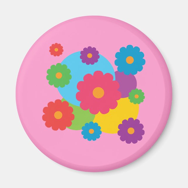 Färgblommor Magnet (Framsidan)