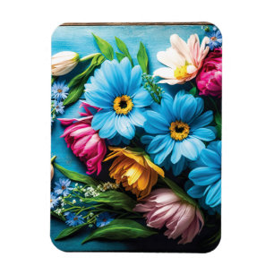 Färgblommor Magnet