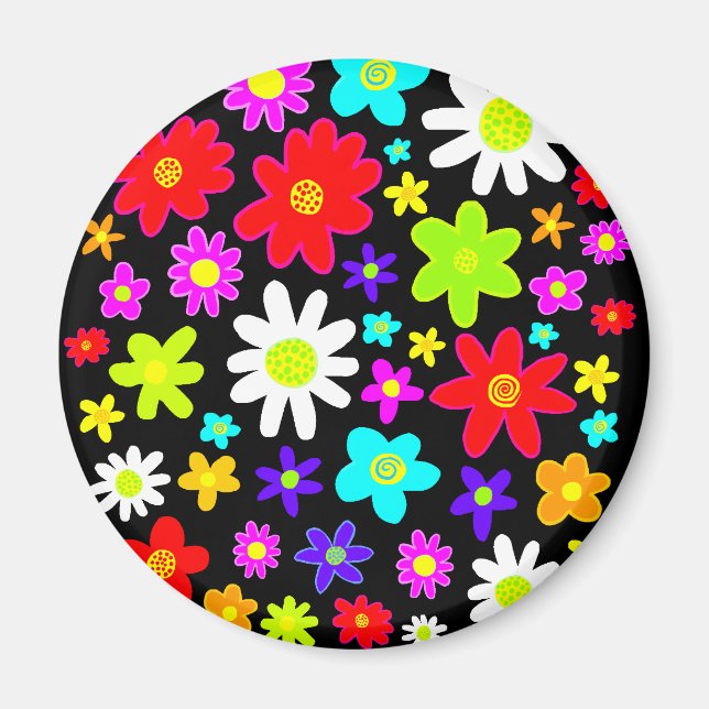 Färgblommor Magnet (Framsidan)