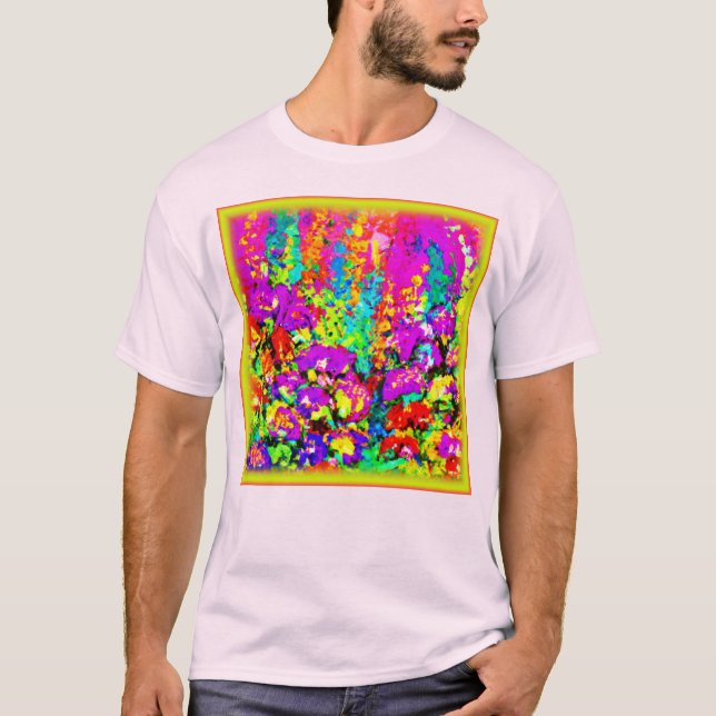 Färgblommor målning. Köp nu T Shirt (Framsida)