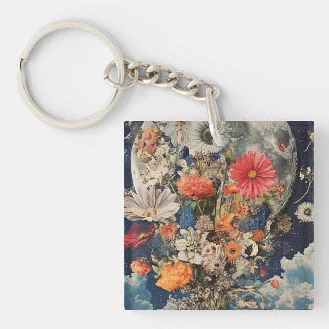 Färgblommor med hel måne (Framsidan)