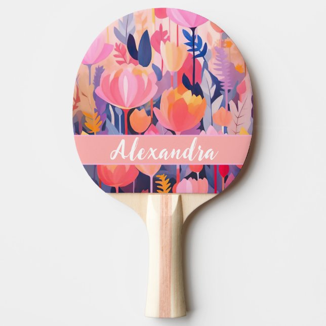 Färgblommor med namn pingisracket (Framsidan)