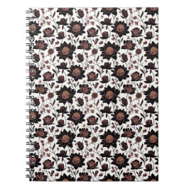 Färgblommor mönster 23 - Bärbar Spiral Anteckningsbok