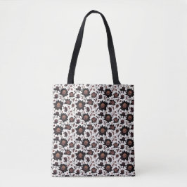 Färgblommor mönster 23 - Tote Bag Tygkasse