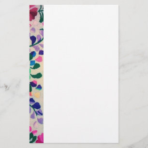Färgblommor Mönster Brevpapper