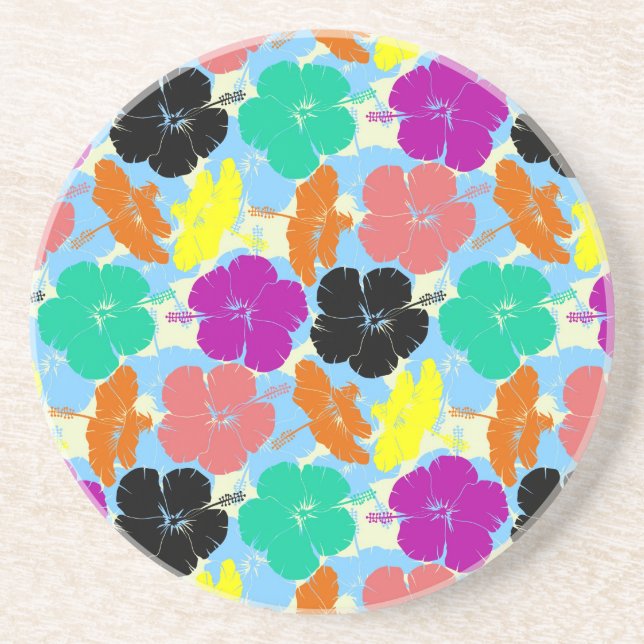Färgblommor mönster design underlägg (Framsidan)