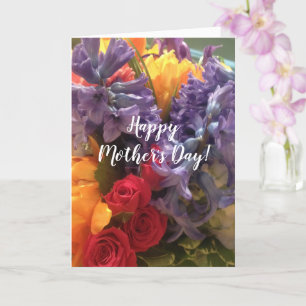 Färgblommor Mors dag Kort