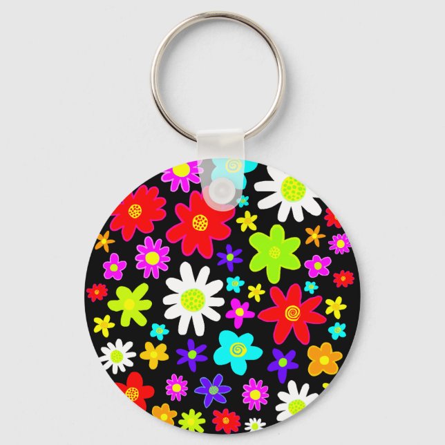 Färgblommor Nyckelring (Framsida)
