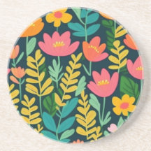 Färgblommor och löv