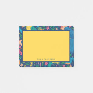 Färgblommor och morötter post-it block