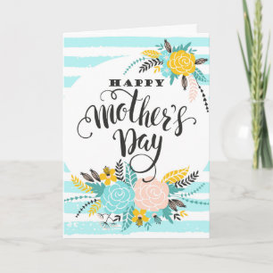Färgblommor och Rand Helgkort