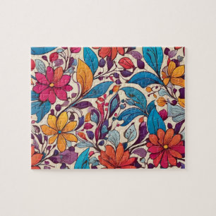 Färgblommor Pussel