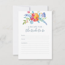 Färgblommor Recept-kort för Möhippa