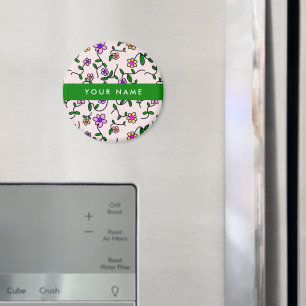Färgblommor, Rosa, bakgrund, Grönt Magnet