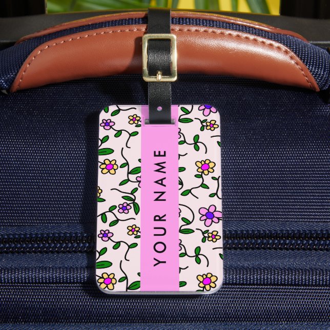 Färgblommor, Rosa, bakgrund, Rosa Bagagebricka (Framsida Insitu 2)