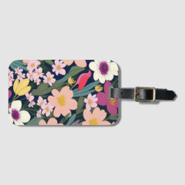 Färgblommor rosa underbar bagagebricka