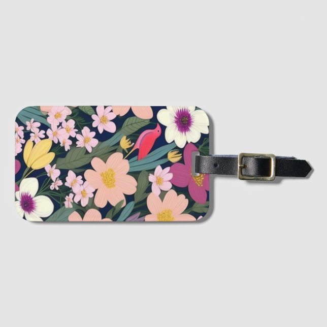 Färgblommor rosa underbar bagagebricka (Framsida horisontal)