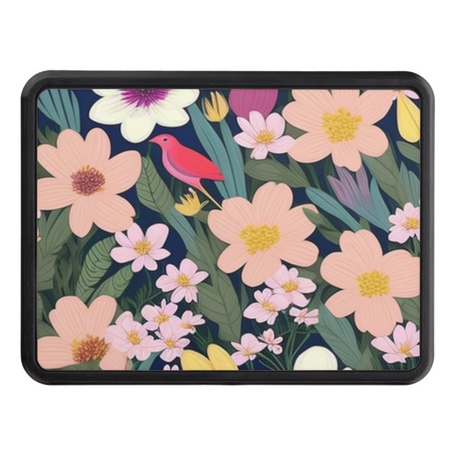 Färgblommor rosa underbar dragkroksskydd (Framsidan)