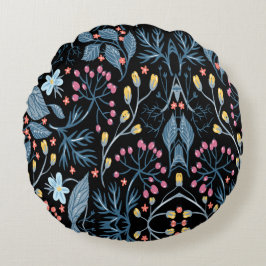 Färgblommor Rund Kudde