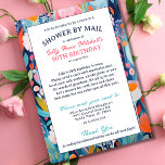 Färgblommor Shower by Mail 50th Birthday Inbjudningar<br><div class="desc">De här klara och färgfulla duscharna med e-postinbjudningar kan vara personlig med dina egna evenemangsuppgifter som ett underbart sätt att fira en älskad persons milstolpe-födelsedag. Vare sig det är en 40:e, 50:e, 60:e, 70:e eller annan milstolpe, är dessa söt, vibranta blommigt-kortduschmeddelanden perfekten att be vänner och familj att fira på...</div>