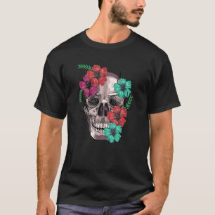 Färgblommor Socker och Blommigt Skulldag T Shirt