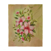 Färgblommor som är målade med akrylbakgrund