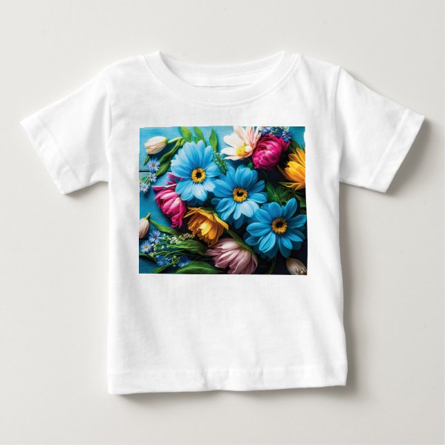 Färgblommor T Shirt (Framsida)