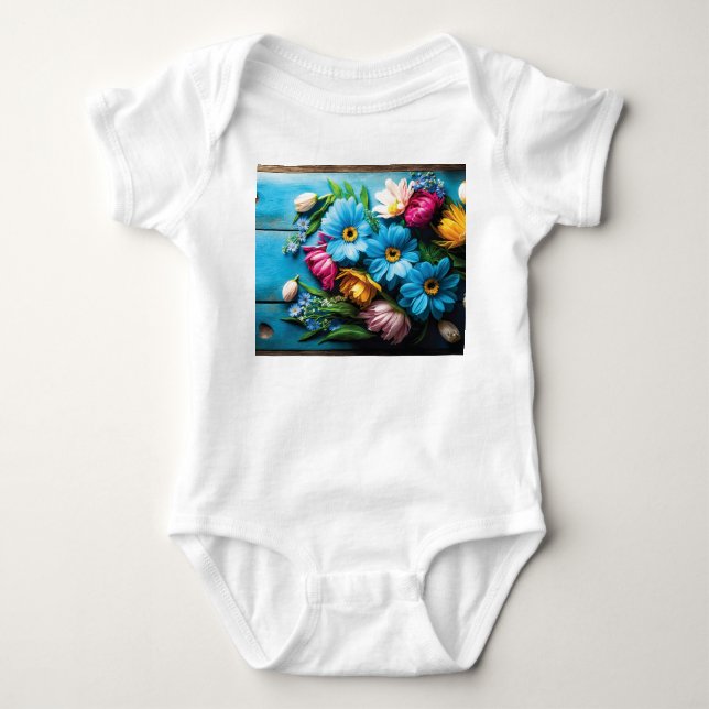 Färgblommor T Shirt (Framsida)