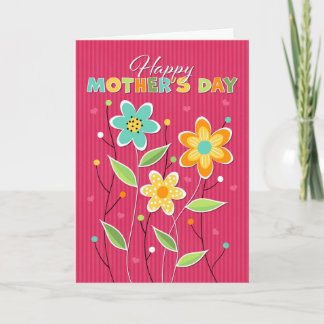 Färgblommor - tack för ditt kort Mors dag