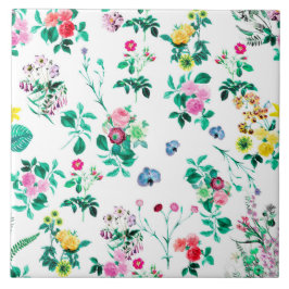 Färgblommor Vackra Blommigtar Keramiska plattor Kakelplatta