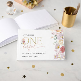 Färgblommor, vilda blommor, första födelsedagen gästböcker