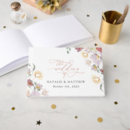 Färgblommor, Wildblommor, Boho, Bröllop Gästböcker