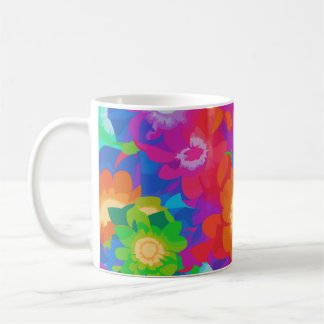 Färgblommorna kaffemugg