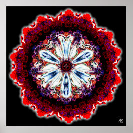 Färgblomning (färgfull mönster) poster