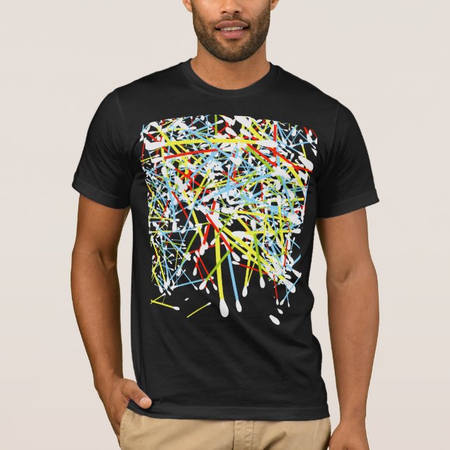 Färgbomull svabbar t shirt (Framsida)