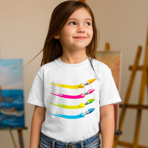 Färgborstar flickor T-Shirt