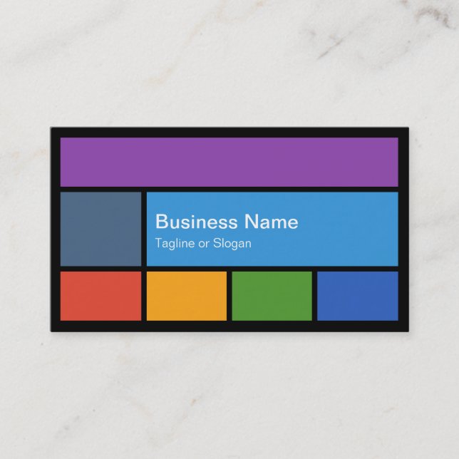 Färgbrickor för datoråterförsäljare - reparera Log Visitkort (Framsida)