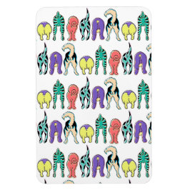 Färgbrytare Hund Butts Mönster Magnet