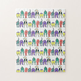 Färgbrytare Hund Butts Mönster Pussel