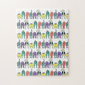 Färgbrytare Hund Butts Mönster Pussel