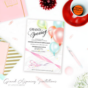 Färgbubblor Ballon Cending Grand Open Inbjudningar