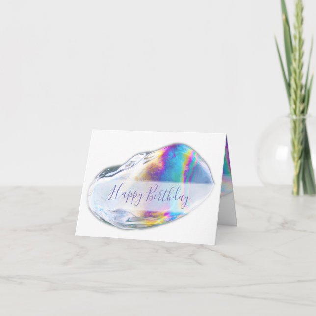 Färgbubblor födelsedagsfest inbjudan (Framsida)