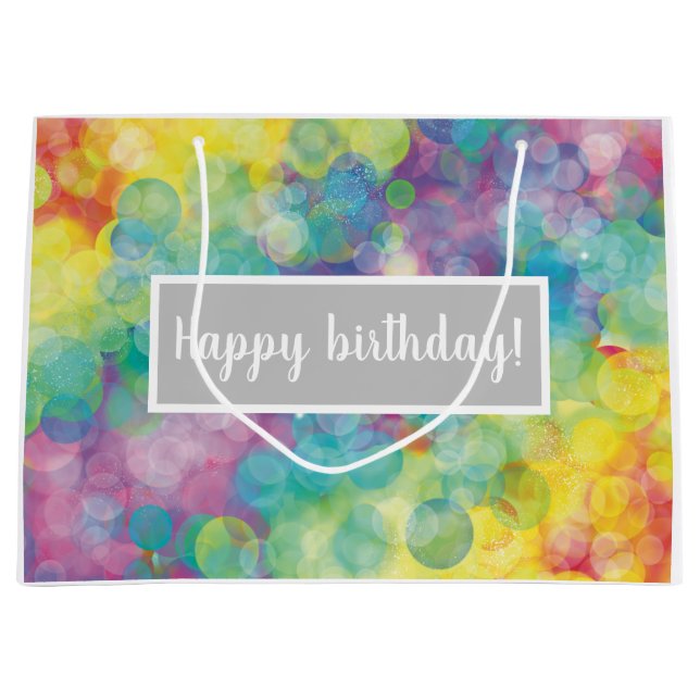 Färgbubblor Gift-tagg (Framsidan)