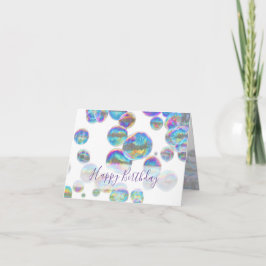 Färgbubblor grattis på födelsedagen hälsning kort